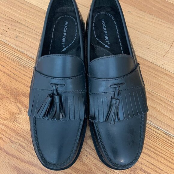 New ROCKPORT Men\'s Black Leather Loafers w/Tassels main image 8